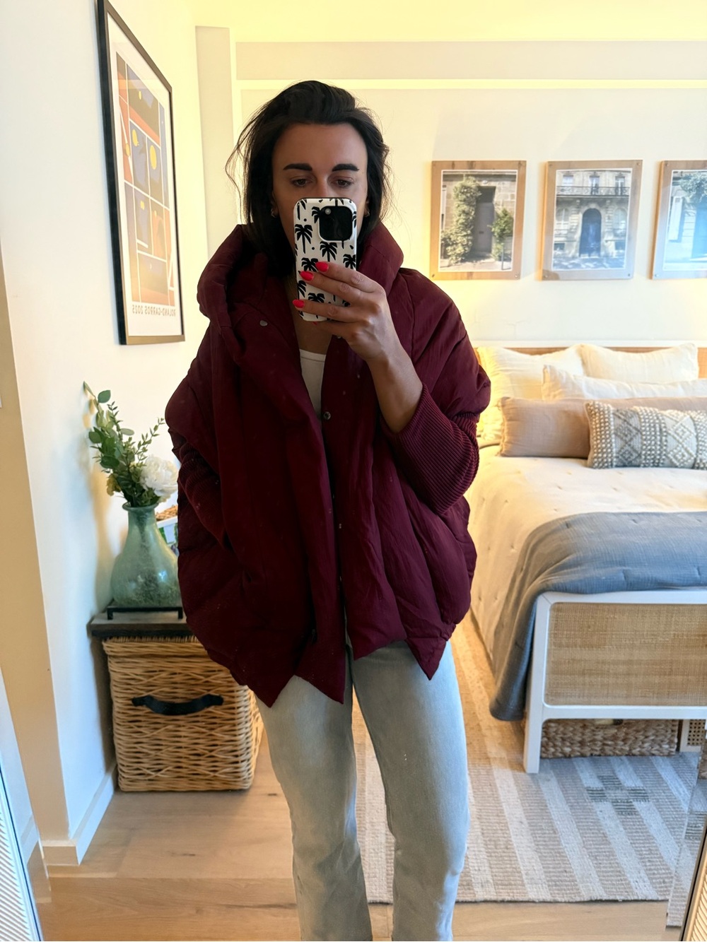 NWT FYYIYI Burgundy Down Jacket | Size Medium